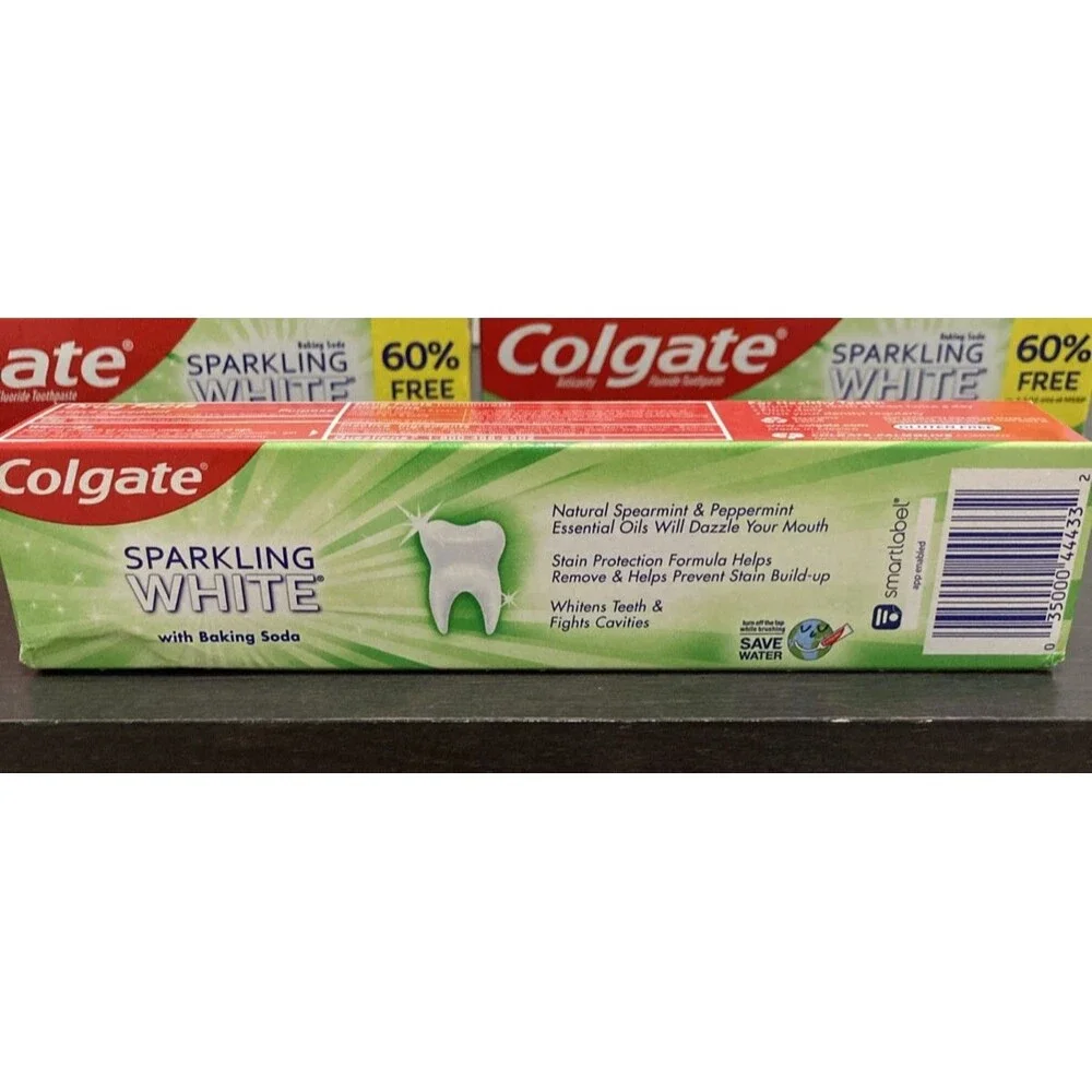 5 New Box Colgate Sparkling White 4 oz Anticavity Fluoride Toothpaste Mint Zing